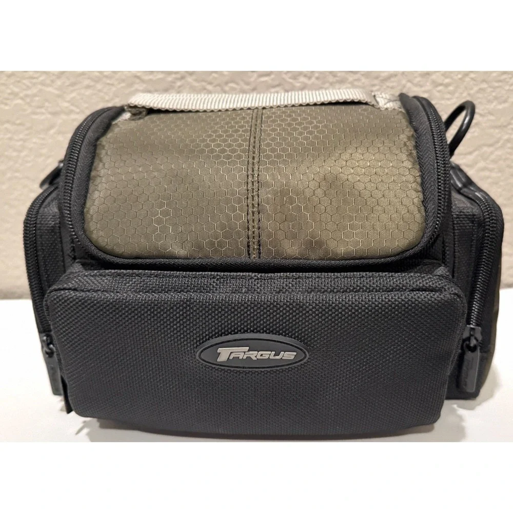 Targus Digital Camera Bag Case Shoulder Strap Black Olive Green